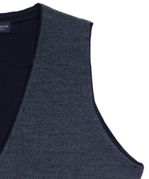 Pitta Re:)（ピッタリ）の「バースアイニットジレ（ベスト・メンズ・グレー/ネイビー・M/L/XL/LL）」の8枚目の写真