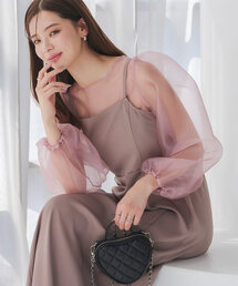 KOBE LETTUCE | 2点セット オケージョンワンピース×シアーブラウス(ワンピース)