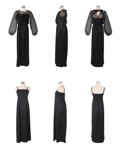 KOBE LETTUCE（コウベレタス）の「2点セット オケージョンワンピース×シアーブラウス（ワンピース・レディース・ピンク系/ブルーグレー/ブラック・M）」の10枚目の写真