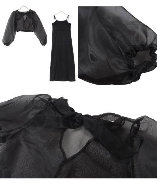 KOBE LETTUCE（コウベレタス）の「2点セット オケージョンワンピース×シアーブラウス（ワンピース・レディース・ピンク系/ブルーグレー/ブラック・M）」の11枚目の写真