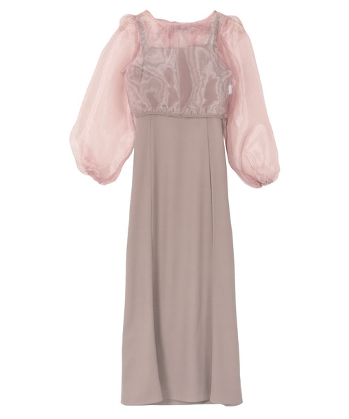 KOBE LETTUCE（コウベレタス）の「2点セット オケージョンワンピース×シアーブラウス（ワンピース・レディース・ピンク系/ブルーグレー/ブラック・M）」の16枚目の写真