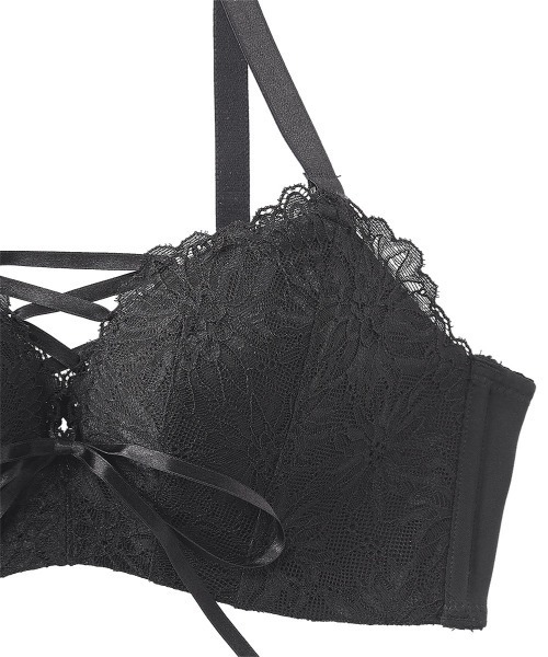 aimerfeel（エメフィール）の「【ブラショーツセット】レースアップ ノンワイヤー 超盛ブラ(R) ブラジャー&ショーツ（ブラ&ショーツ・レディース・ブラック/ボルドー/ダークグリーン系/ホワイト系その他/ピンクベージュ/オフホワイト・B65/C65/D65/E65/B70/C70/D70/E70/C75/D75/E75/B75）」の15枚目の写真