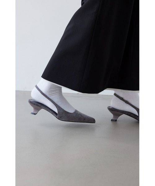 ALEXIA STAM（アリシアスタン）の「Low Heel Slingback Shoes /ローヒールミュール（その他シューズ・レディース・グレー/ブラック/ベージュ・L/M/S）」の3枚目の写真