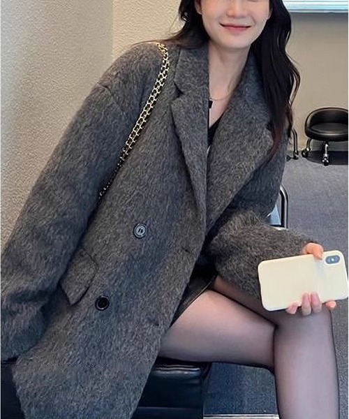 MAISON DE THERESE(メゾン ド テレーズ)の「ラシャコート(その他アウター・レディース・グレー・S/M/L/XL)」の3枚目の写真