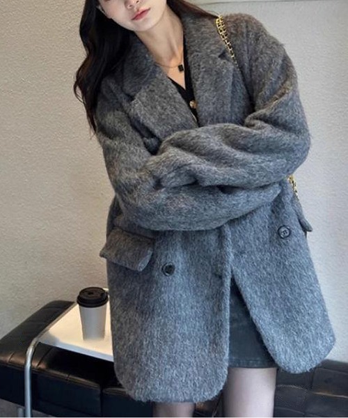 MAISON DE THERESE(メゾン ド テレーズ)の「ラシャコート(その他アウター・レディース・グレー・S/M/L/XL)」の2枚目の写真