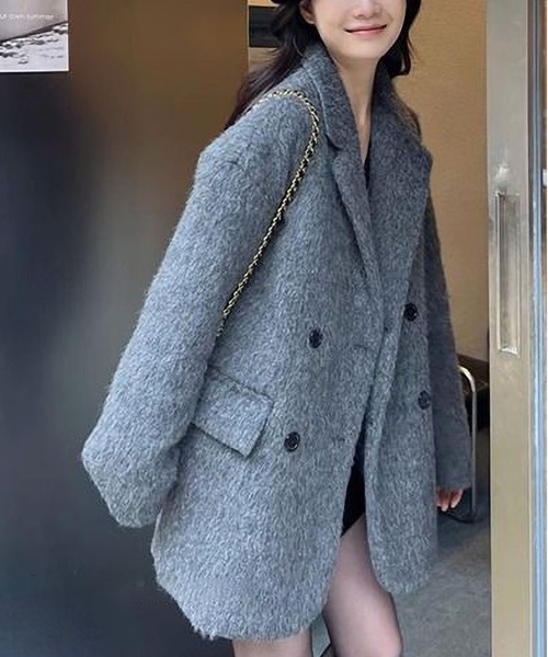 MAISON DE THERESE(メゾン ド テレーズ)の「ラシャコート(その他アウター・レディース・グレー・S/M/L/XL)」の5枚目の写真