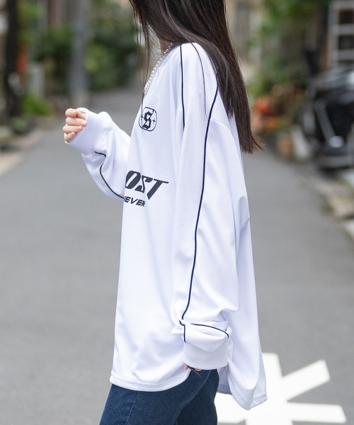 JOHN'S CLOSET(ジョンズクローゼット)の「【13】ユニフォームデザイン ゲームロンT(Tシャツ/カットソー・メンズ・ホワイト系2/ホワイト系1/ネイビー系2/ブラック系2/ネイビー系1/ブラック系1・MEDIUM/LARGE)」の15枚目の写真