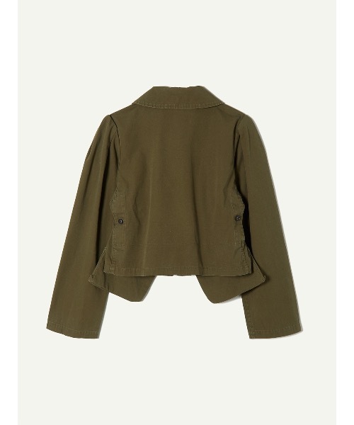 leinwande（ラインヴァンド）の「Point Collar Organic Cotton Jacket（ブルゾン・レディース・カーキ・ONE SIZE）」の3枚目の写真