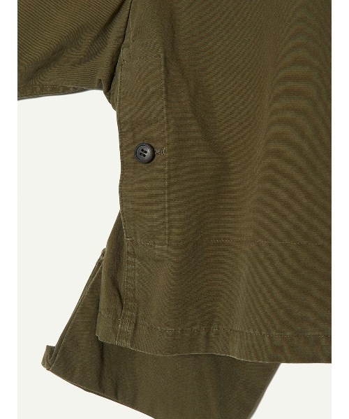 leinwande（ラインヴァンド）の「Point Collar Organic Cotton Jacket（ブルゾン・レディース・カーキ・ONE SIZE）」の5枚目の写真