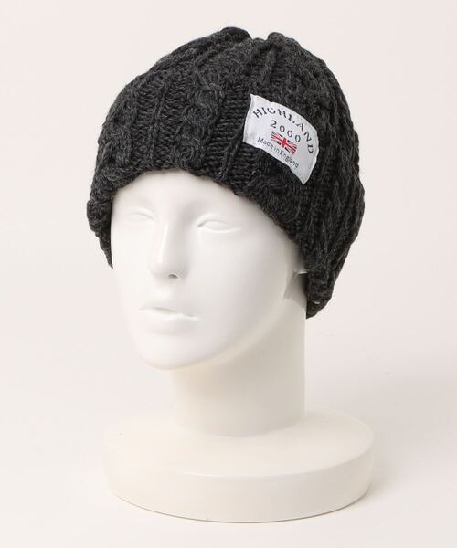 HIGHLAND 2000(ハイランドトゥーサウザンド)の「【HIGHLAND 2000/ハイランド2000】ボブキャップ ケーブル編み ニット帽 100%ウール(ニットキャップ/ビーニー・レディース・ベージュ/ネイビー/ブラック/ライトベージュ/チャコールグレー/ダークグリーン/ホワイト/ライトブラック/ブラウン/ブラック×ホワイト/インディゴブルー・FREE)」の16枚目の写真