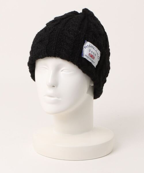 HIGHLAND 2000(ハイランドトゥーサウザンド)の「【HIGHLAND 2000/ハイランド2000】ボブキャップ ケーブル編み ニット帽 100%ウール(ニットキャップ/ビーニー・レディース・ベージュ/ネイビー/ブラック/ライトベージュ/チャコールグレー/ダークグリーン/ホワイト/ライトブラック/ブラウン/ブラック×ホワイト/インディゴブルー・FREE)」の19枚目の写真