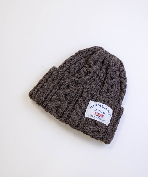 HIGHLAND 2000(ハイランドトゥーサウザンド)の「【HIGHLAND 2000/ハイランド2000】ボブキャップ ケーブル編み ニット帽 100%ウール(ニットキャップ/ビーニー・レディース・ベージュ/ネイビー/ブラック/ライトベージュ/チャコールグレー/ダークグリーン/ホワイト/ライトブラック/ブラウン/ブラック×ホワイト/インディゴブルー・FREE)」の14枚目の写真