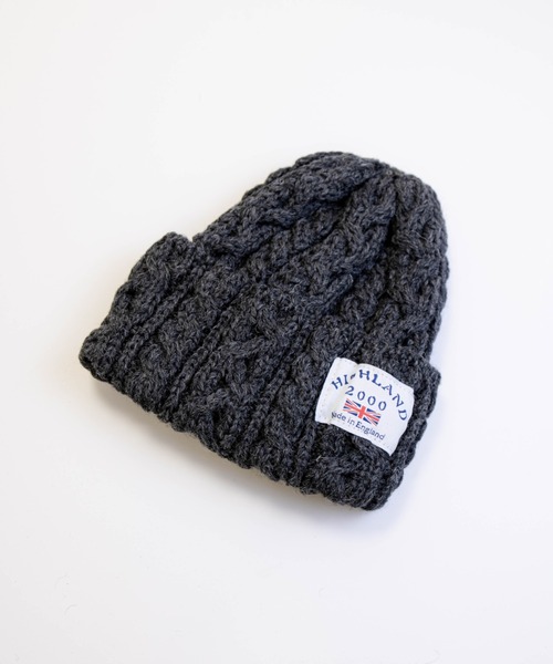 HIGHLAND 2000(ハイランドトゥーサウザンド)の「【HIGHLAND 2000/ハイランド2000】ボブキャップ ケーブル編み ニット帽 100%ウール(ニットキャップ/ビーニー・レディース・ベージュ/ネイビー/ブラック/ライトベージュ/チャコールグレー/ダークグリーン/ホワイト/ライトブラック/ブラウン/ブラック×ホワイト/インディゴブルー・FREE)」の17枚目の写真