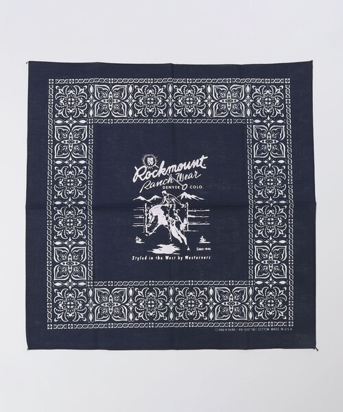 SHIPS（シップス）の「ROCKMOUNT: USA BANDANAS（バンダナ/スカーフ・メンズ・ブラック/ライトブルー/ブルー/ダークグレー/ネイビー/キャメル/レッド・ONE SIZE）」の4枚目の写真