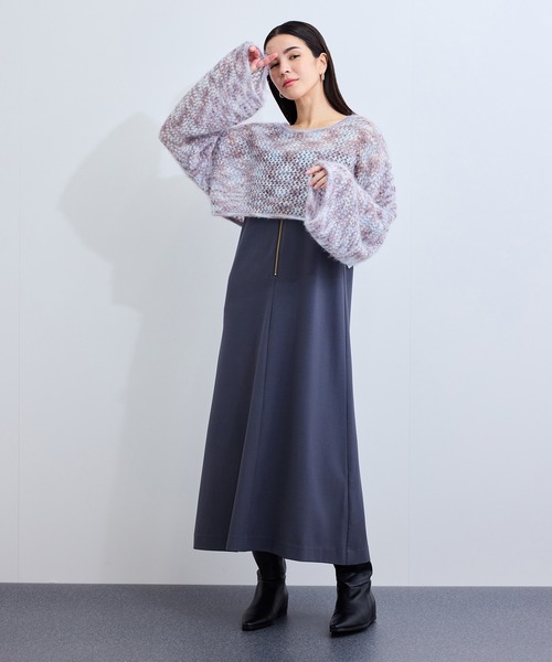 le cercle ADAM ET ROPE'(ルセルクルアダムエロペ)の「キャットヤーンクロップドプルオーバー(ニット/セーター・レディース・ベージュ系その他2/ピンク系その他2/グレー系その他・FREE)」の8枚目の写真