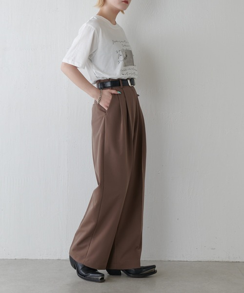【スペイン製】80s ヴィンテージ 3タックスラックス W33 袴 ワイドパンツ スペイン製】80s ヴィンテージ 3タックスラックス W33 袴 ワイド