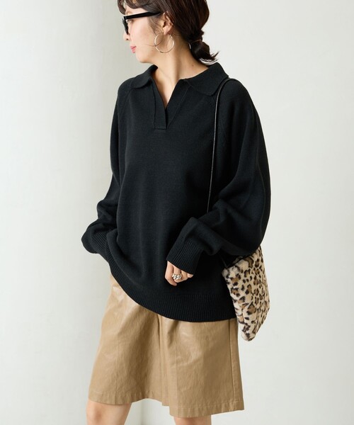 SLOBE IENA ポロスキッパーニットプルオーバー