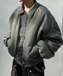 Chikashitsu +(チカシツプラス)のストリートファッション Chikashitsu + チカシツプラス cropped padding jumper クロップドパディングジャンパー パディングジャケット ショートパディング 長袖アウター 羽織り 韓国ファッション 韓国ストリート(MA-1)