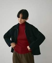 圧縮ニットジップアップジャケット
