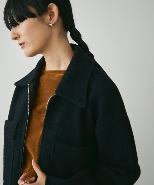 Lutim by u(ルチバイユー)の「圧縮ニットジップアップジャケット(ニット/セーター・レディース・ホワイト/ブラック・FREE)」の12枚目の写真