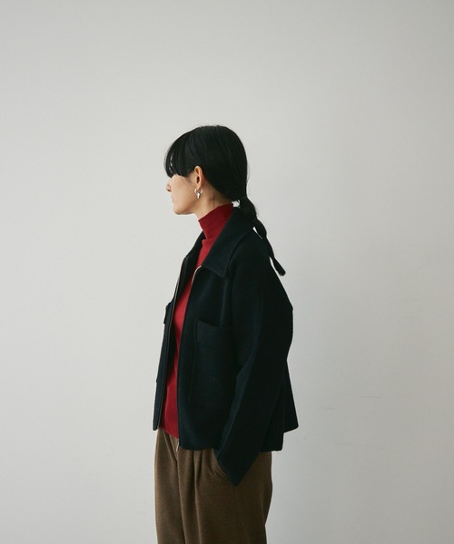 Lutim by u(ルチバイユー)の「圧縮ニットジップアップジャケット(ニット/セーター・レディース・ホワイト/ブラック・FREE)」の20枚目の写真