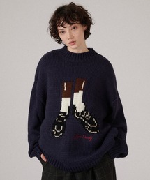 ONCILY | 【 ONCILY × WISH FOR EVER 】 COLLAB DESIGN LOW-GAUGE KNIT / コラボデザインローゲージニット(ニット/セーター)