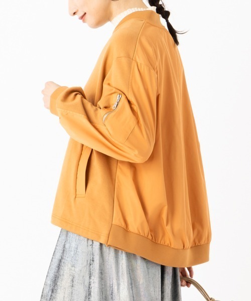 aunt lily（アントリリー）の「裏起毛 ブルゾン ファスナー トップス リブ付笳・（ブルゾン・レディース・カーキ/ライトブラウン・L/M/S/LL）」の5枚目の写真