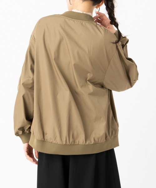 aunt lily（アントリリー）の「裏起毛 ブルゾン ファスナー トップス リブ付笳・（ブルゾン・レディース・カーキ/ライトブラウン・L/M/S/LL）」の6枚目の写真