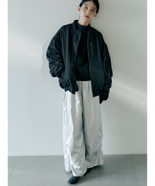Stylevoice for xxx（スタイルヴォイスフォー）の「メタリックイージーパンツ（その他パンツ・レディース・シルバー/ブラック・FREE）」の7枚目の写真