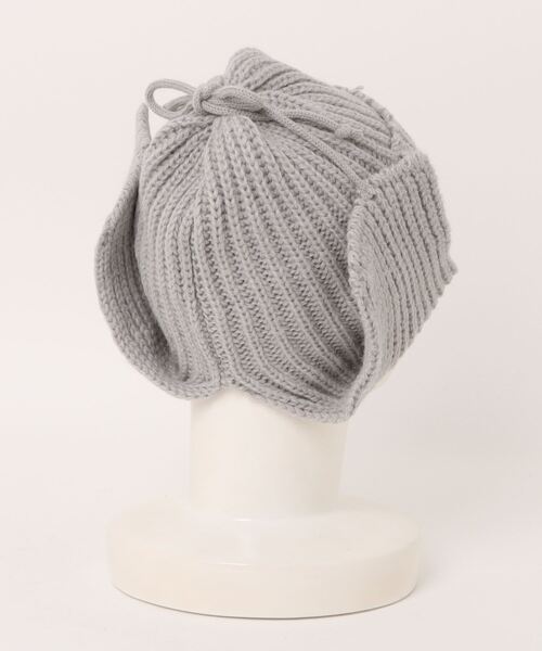N.(N. Natural Beauty Basic)(エヌエヌナチュラルビューティーベーシック)の「ニットフライトキャップ(ニットキャップ/ビーニー・レディース・ライトグレー/ネイビー/オフホワイト・フリ-)」の11枚目の写真