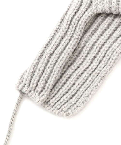 N.(N. Natural Beauty Basic)(エヌエヌナチュラルビューティーベーシック)の「ニットフライトキャップ(ニットキャップ/ビーニー・レディース・ライトグレー/ネイビー/オフホワイト・フリ-)」の8枚目の写真