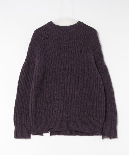 ALLSAINTS(オールセインツ)の「SLANE OVERSIZED CREW NECK JUMPER | SLANE オーバーサイズ クルー ネック ニット・セーター(ニット/セーター・メンズ・パープル系その他・L/S/XS/M)」の8枚目の写真