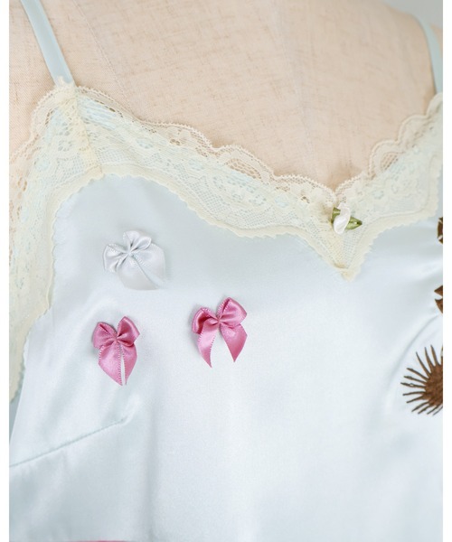rurumu:(ルルムウ)の「rurumu:/ルルムウ/collage satin camisole dress(ワンピース・レディース・ピンク系その他/ライトピンク/ブラック/ミント・SMALL/MEDIUM)」の8枚目の写真