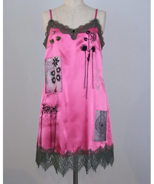 rurumu:(ルルムウ)の「rurumu:/ルルムウ/collage satin camisole dress(ワンピース・レディース・ピンク系その他/ライトピンク/ブラック/ミント・SMALL/MEDIUM)」の9枚目の写真