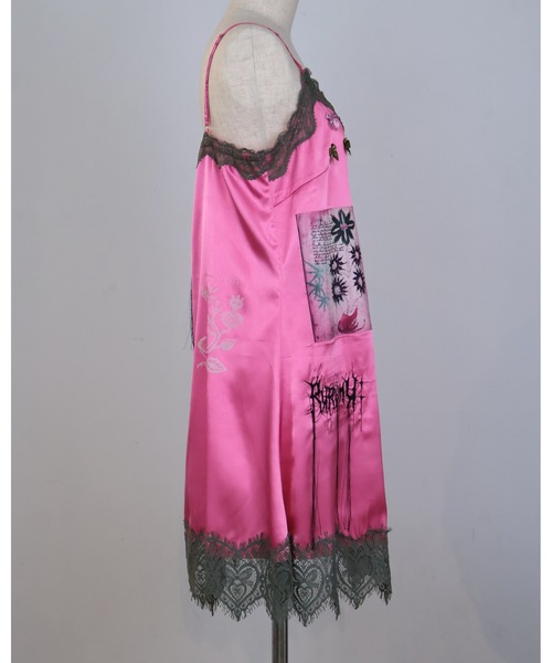 rurumu:(ルルムウ)の「rurumu:/ルルムウ/collage satin camisole dress(ワンピース・レディース・ピンク系その他/ライトピンク/ブラック/ミント・SMALL/MEDIUM)」の14枚目の写真