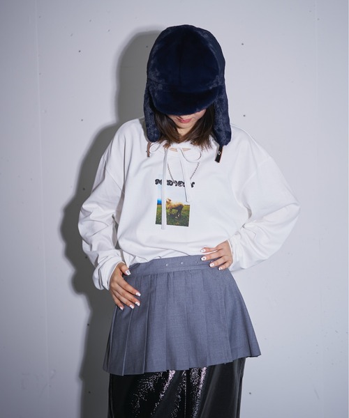 ribbon long T（Tシャツ/カットソー）｜MIDVEIN（ミッドヴェイン）