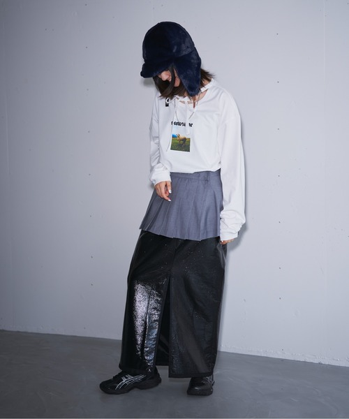 MIDVEIN(ミッドヴェイン)の「ribbon long T(Tシャツ/カットソー・レディース・ホワイト・FREE)」の7枚目の写真