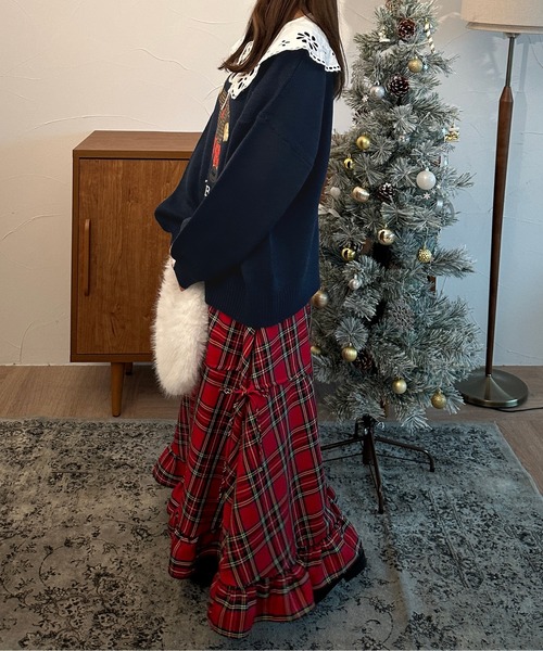 kutir（クティール）の「Teddy Bear/テディベアニットプルオーバー（ニット/セーター・レディース・グレー/アイボリー/ネイビー・FREE）」の8枚目の写真