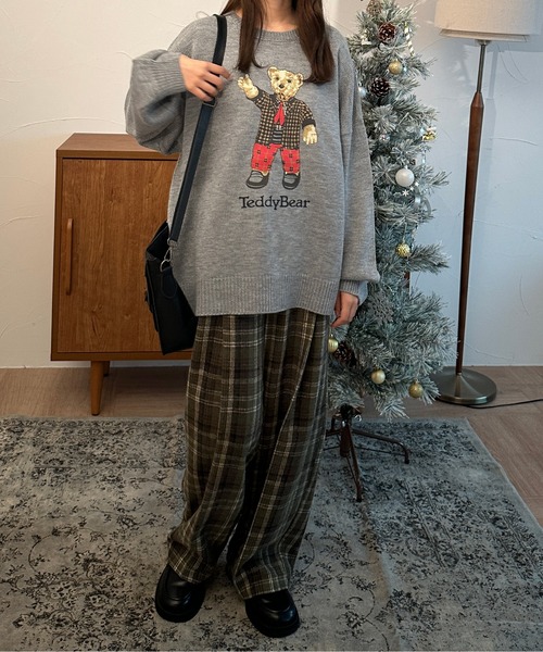 kutir（クティール）の「Teddy Bear/テディベアニットプルオーバー（ニット/セーター・レディース・グレー/アイボリー/ネイビー・FREE）」の19枚目の写真