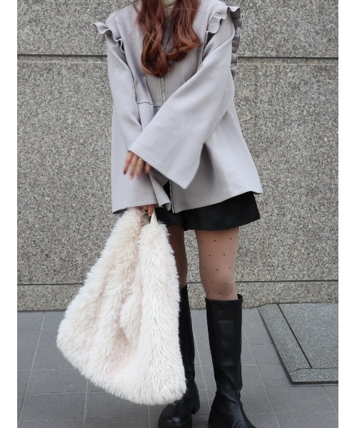 JUMELLE（ジュメロ）の「frill zipup sweat（スウェット・レディース・グレー/ブラック・FREE）」の16枚目の写真