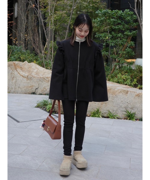frill zipup sweat（スウェット）｜jumelle（ジュメロ）のファッション