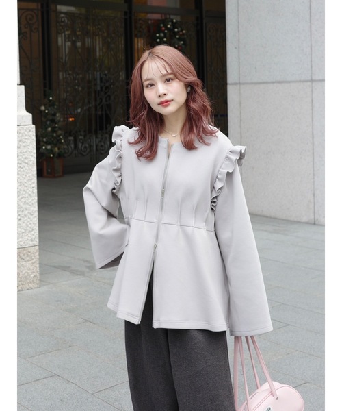 セール】frill zipup sweat（スウェット）｜jumelle（ジュメロ）の