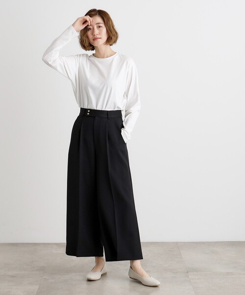 grove（グローブ）の「クロップドワイドパンツ（その他パンツ・レディース・ブラック/グレー/ライトベージュ/ブルー系その他4・02/03/01/04/05）」の11枚目の写真