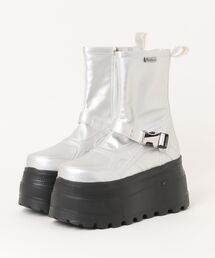 「YOSUKE/ヨースケ」厚底ベルティッドショートブーツ