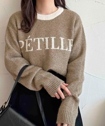 【apres jour clair】ロゴジャガードニット【ZOZOTOWN限定アイテム】