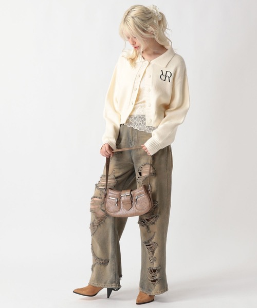 FOREVER 21(フォーエバー トゥエンティーワン)の「【2025SS】襟付きニットカーディガン(カーディガン/ボレロ・レディース・チャコールグレー/オフホワイト/ライトブルー・FREE)」の17枚目の写真