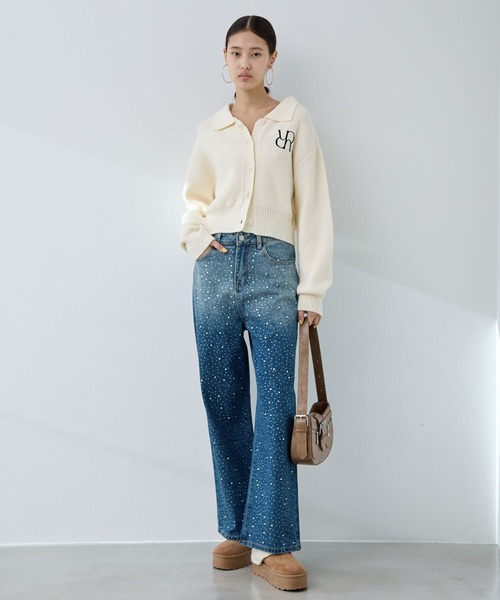 FOREVER 21(フォーエバー トゥエンティーワン)の「【2025SS】襟付きニットカーディガン(カーディガン/ボレロ・レディース・チャコールグレー/オフホワイト/ライトブルー・FREE)」の12枚目の写真