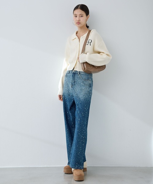 FOREVER 21(フォーエバー トゥエンティーワン)の「【2025SS】襟付きニットカーディガン(カーディガン/ボレロ・レディース・チャコールグレー/オフホワイト/ライトブルー・FREE)」の14枚目の写真