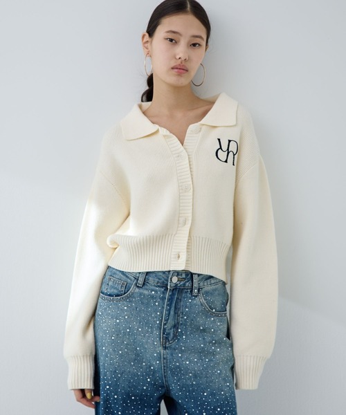 FOREVER 21(フォーエバー トゥエンティーワン)の「【2025SS】襟付きニットカーディガン(カーディガン/ボレロ・レディース・チャコールグレー/オフホワイト/ライトブルー・FREE)」の15枚目の写真