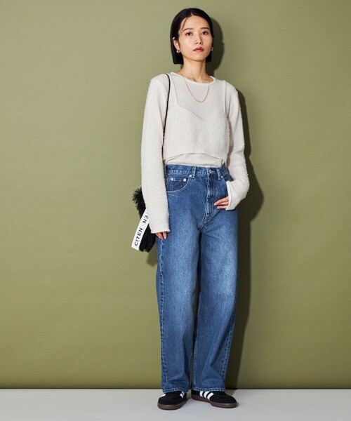 CITEN（シテン）の「＜CITEN＞エッセンシャルストレートデニム（デニムパンツ・レディース・ライトブルー/ブラック/ネイビー・S/M/L）」の14枚目の写真